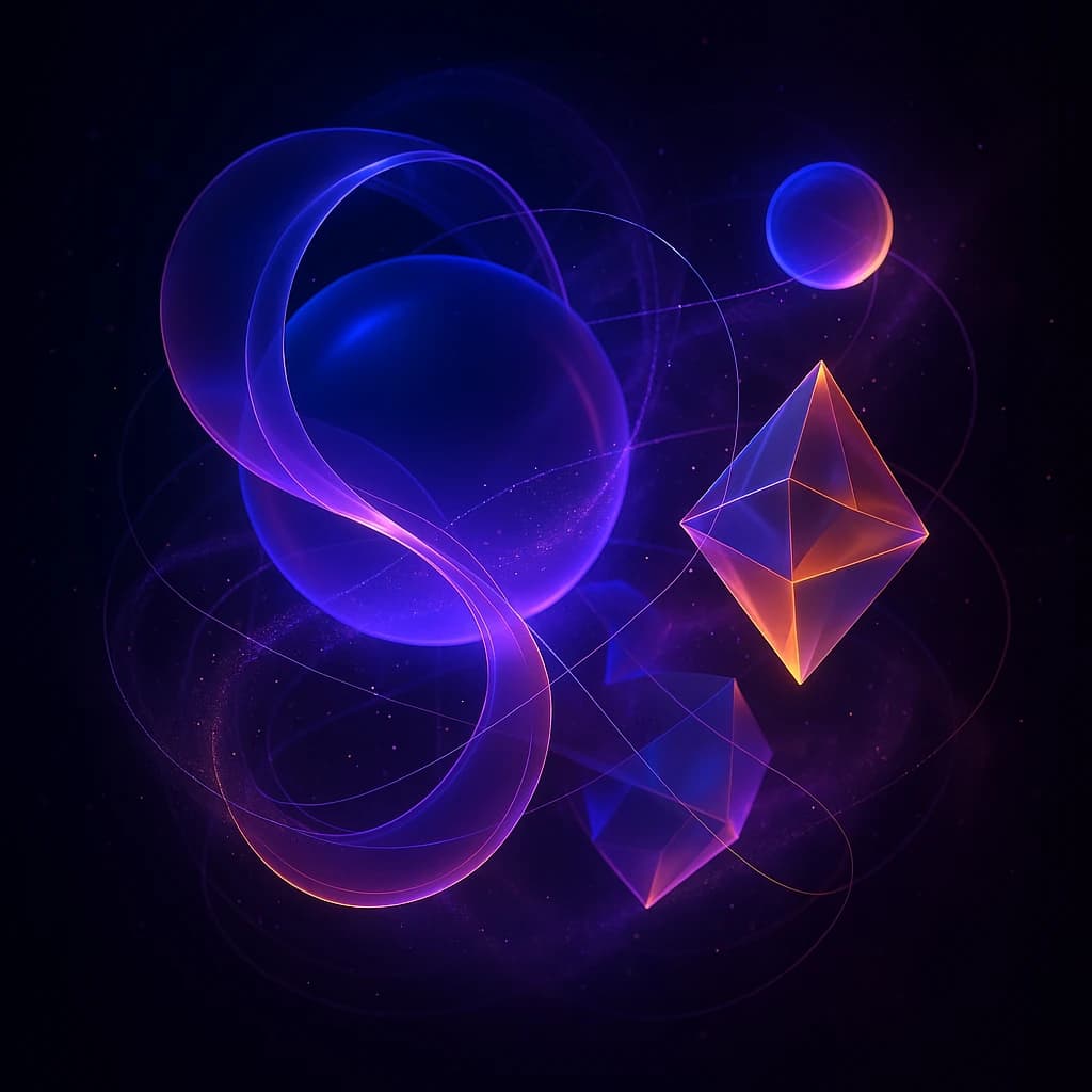 اثر انتزاعی مولد؛ نور، ذرات و اشکال هندسی